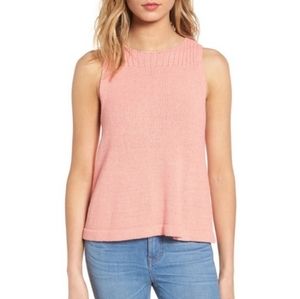 Madewell Sunsetter Knit Sweater Tank in Coral Pink XXS